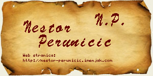 Nestor Peruničić vizit kartica
